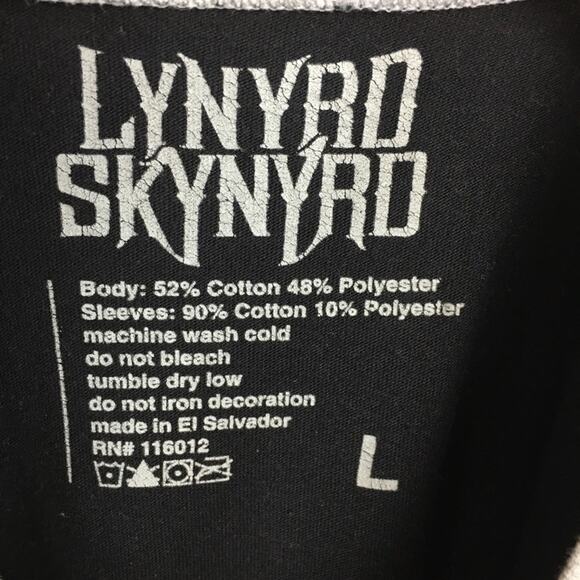 Lynyrd Skynyrd Black & Gray Graphic Raglan T Shirt - Picture 5 of 5
